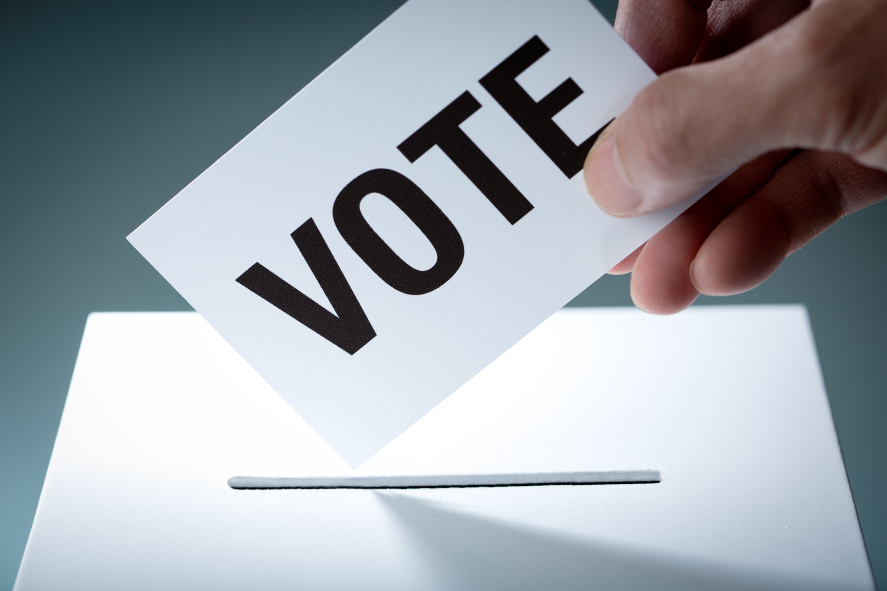 Election Voter Voting Ballot Over Ballot Box